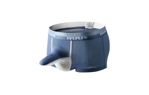 Mens Ice Silk Elephant Nose Boxer Briefs Pouch Underwear 3 pairs