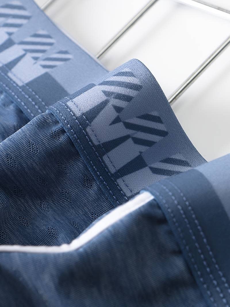 Mens Ice Silk Elephant Nose Boxer Briefs Pouch Underwear 3 pairs