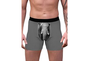 Mens Elephant Funny Novelty Pouch Boxer