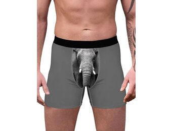 Mens Elephant Funny Novelty Pouch Boxer