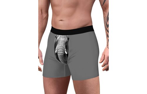 Mens Elephant Funny Novelty Pouch Boxer