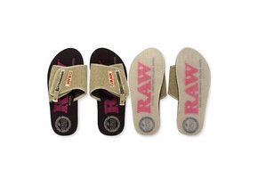 Raw - Brown/Red Velcro Sandals Size 9