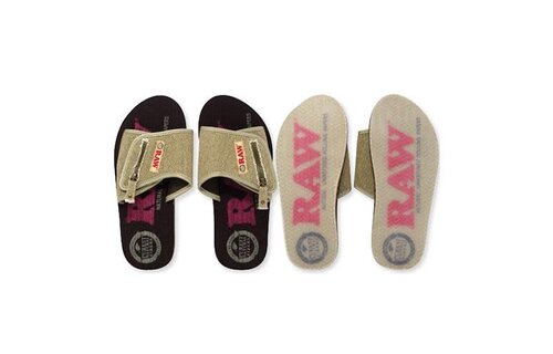 Raw - Brown/Red Velcro Sandals Size 9