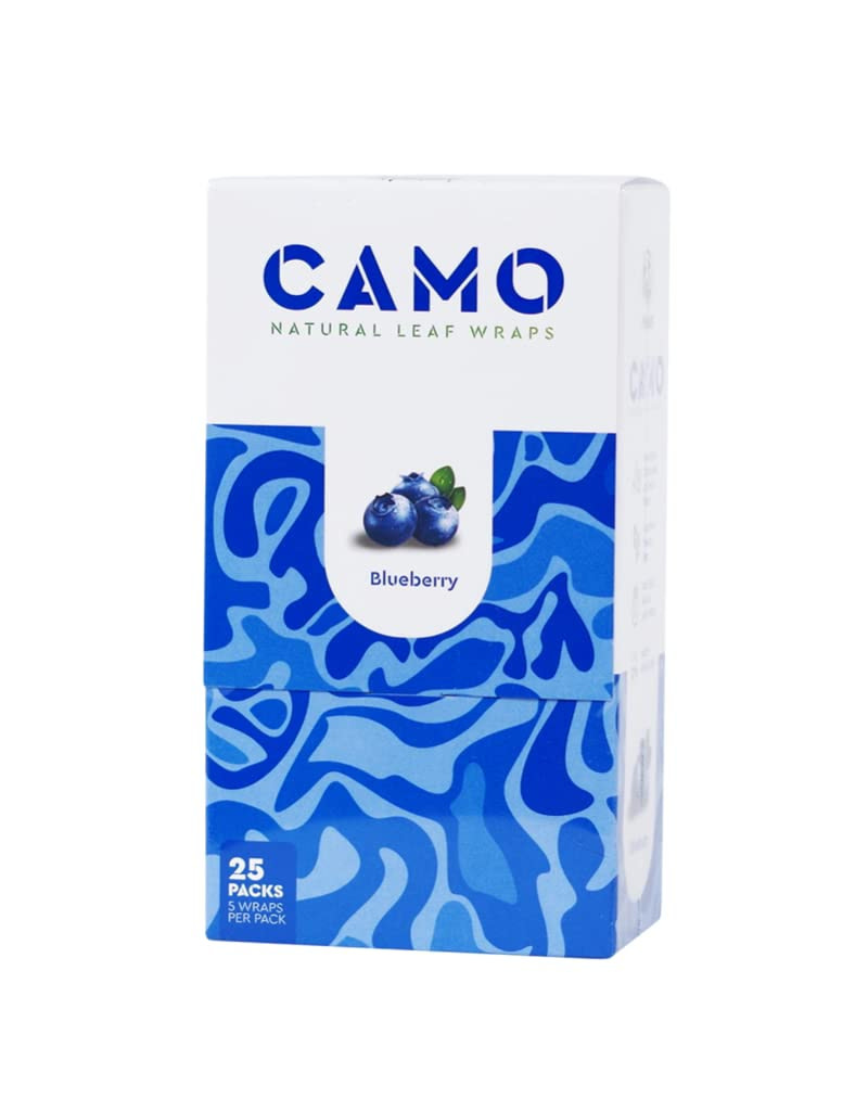 Afghan Hemp Natural Leaf Wraps CAMO Blueberry TGRNOW Smoke Vape