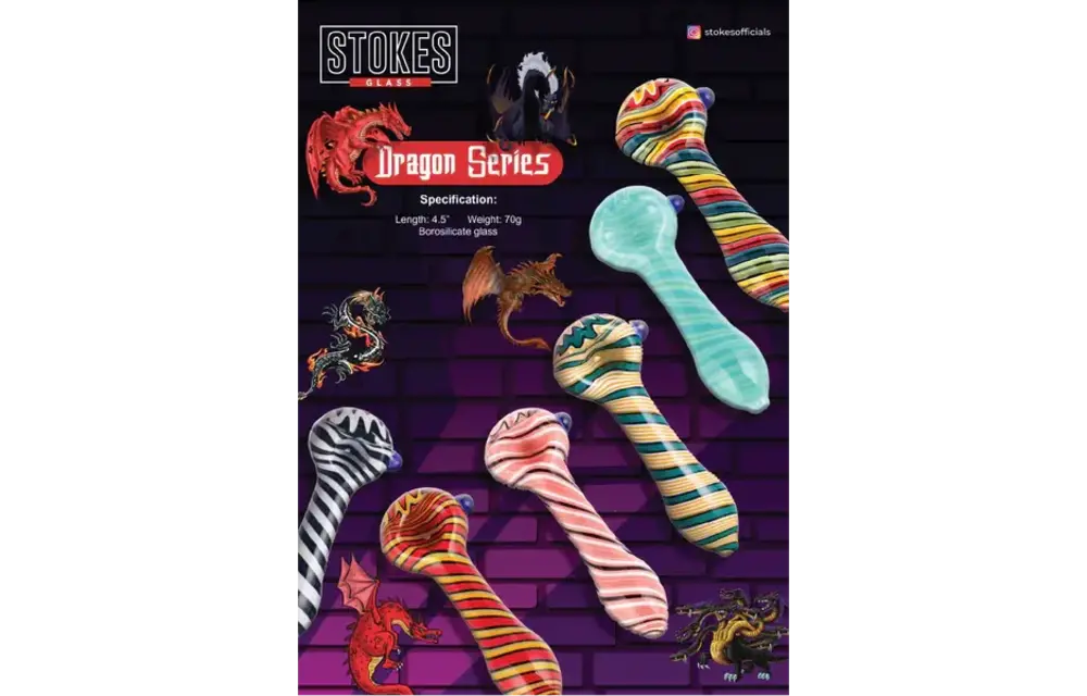 Stokes - Glass Dragon Series Bowl Pipe