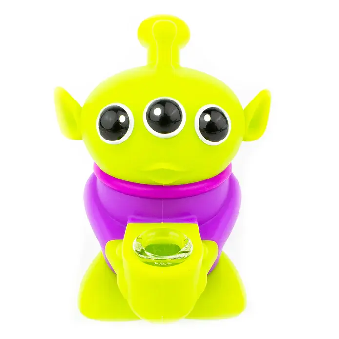3 Eye Alien Silicone Hand Pipe