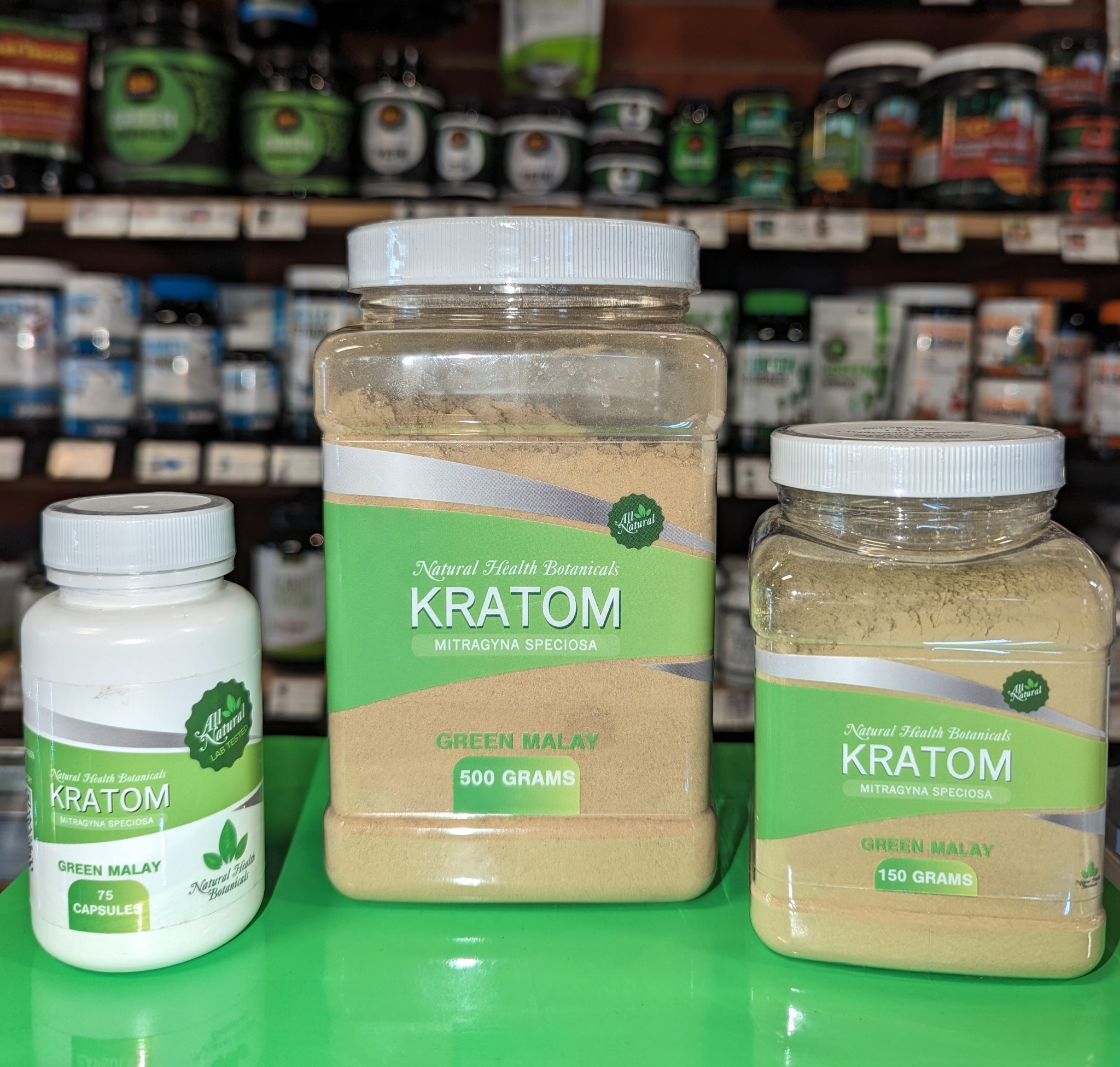 Natural Health Botanicals - Kratom Green Malay Powder 500g