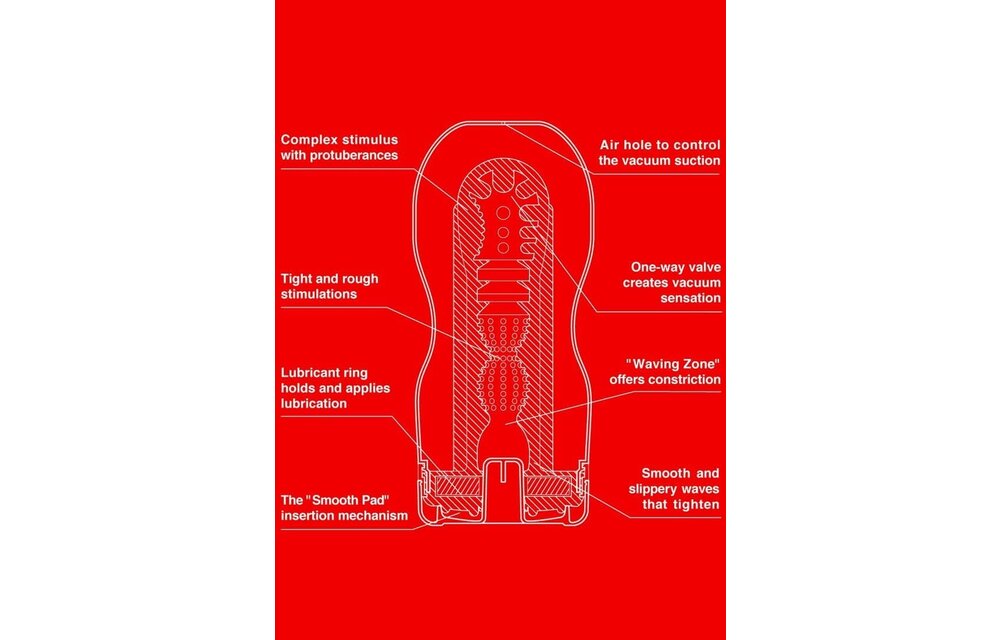 Adult Sex Toy - TENGA Cool Original Vacuum Cup, Blue