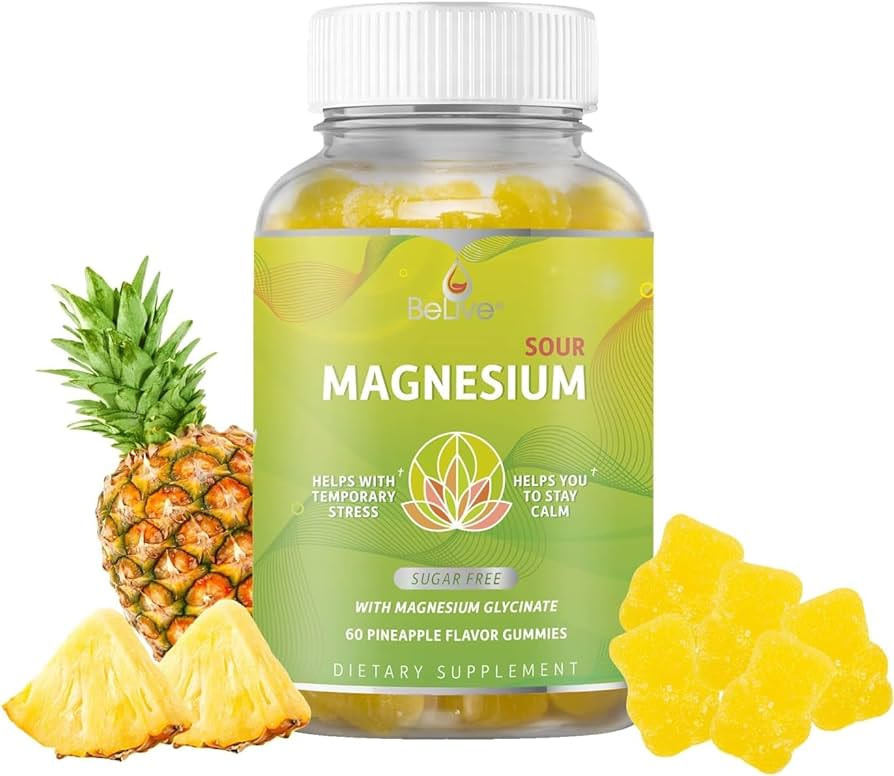 BeLive - Magnesium Glycinate Gummies Pinapple 60ct