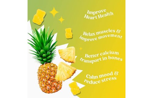 BeLive - Magnesium Glycinate Gummies Pinapple 60ct