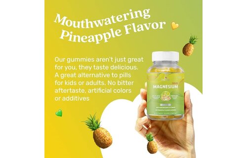 BeLive - Magnesium Glycinate Gummies Pinapple 60ct