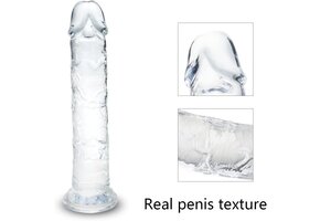Adult Sex Toys - 7 Inches Small Clear with Strong Suction Cup Realistic Dildo for Beginner