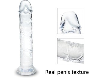 Adult Sex Toys - 7 Inches Small Clear with Strong Suction Cup Realistic Dildo for Beginner