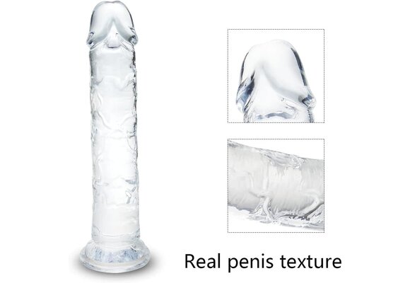 Adult Sex Toys - 7 Inches Small Clear with Strong Suction Cup Realistic Dildo for Beginner
