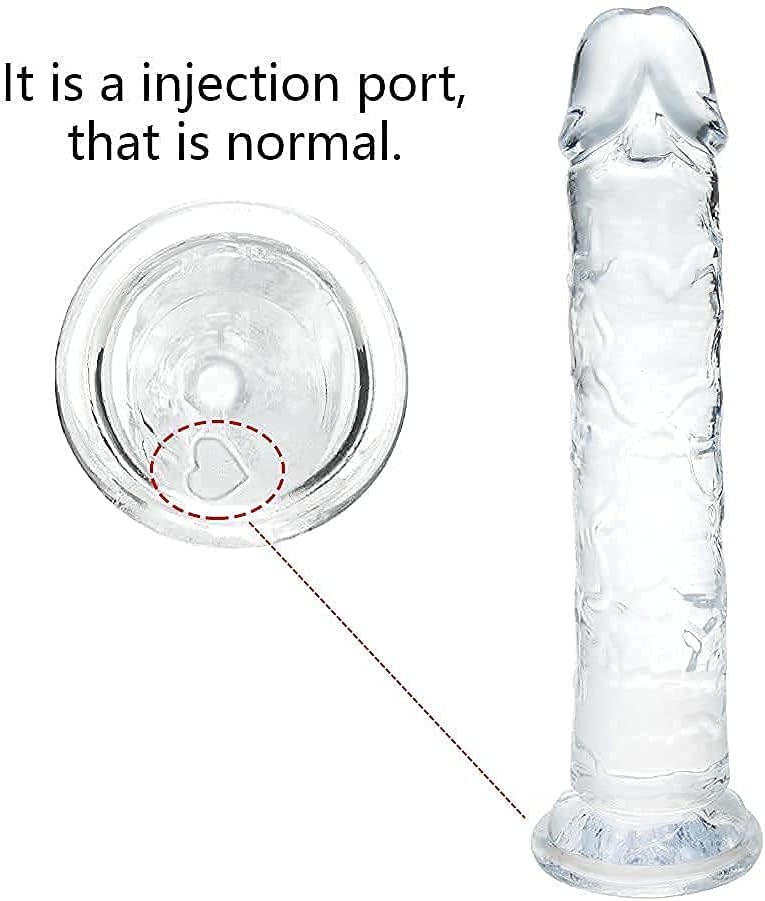 Adult Sex Toys - 7 Inches Small Clear with Strong Suction Cup Realistic Dildo for Beginner