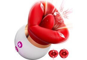 Adult Sex Toy - Mouth Shaped Sucking and Tongue Licking Vibrator for Woman