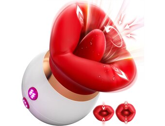 Adult Sex Toy - Mouth Shaped Sucking and Tongue Licking Vibrator for Woman