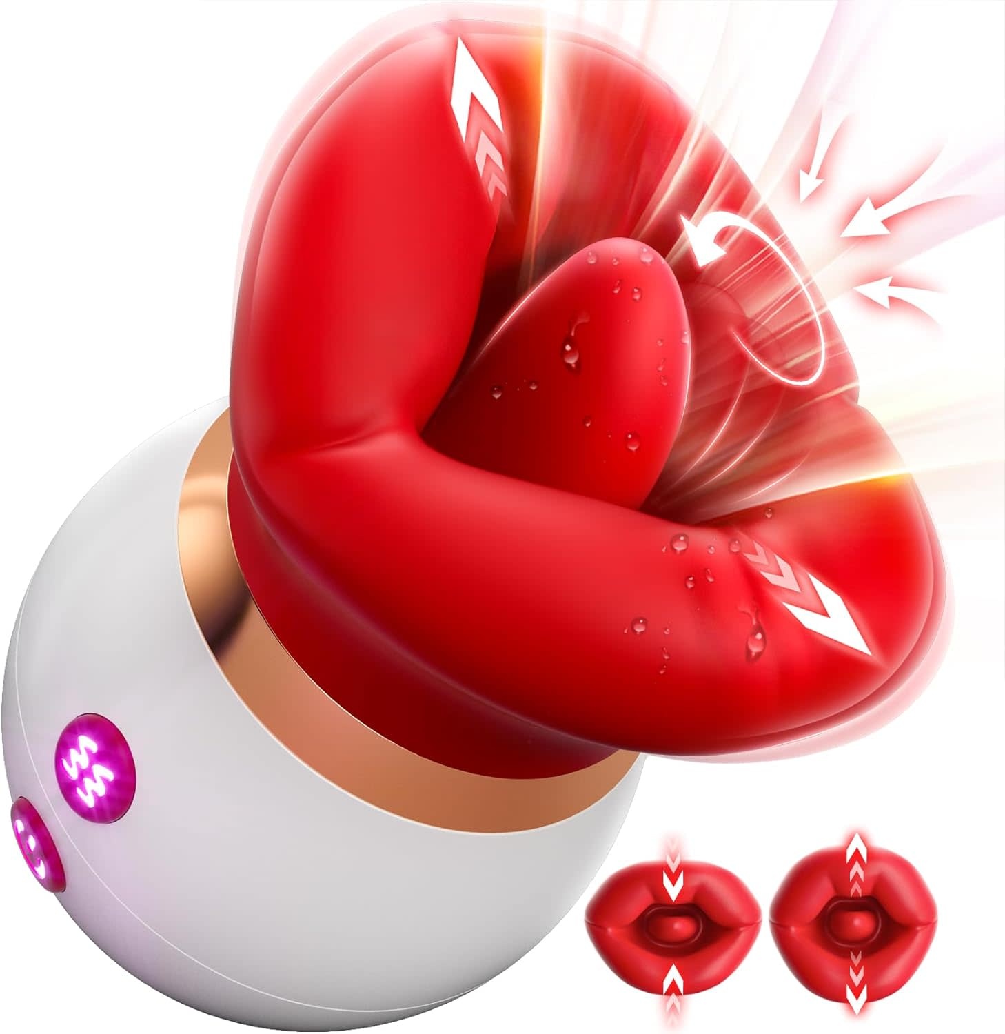 Adult Sex Toy - Mouth Shaped Sucking and Tongue Licking Vibrator for Woman