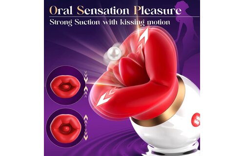 Adult Sex Toy - Mouth Shaped Sucking and Tongue Licking Vibrator for Woman