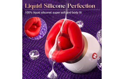 Adult Sex Toy - Mouth Shaped Sucking and Tongue Licking Vibrator for Woman
