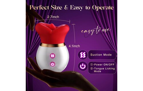 Adult Sex Toy - Mouth Shaped Sucking and Tongue Licking Vibrator for Woman