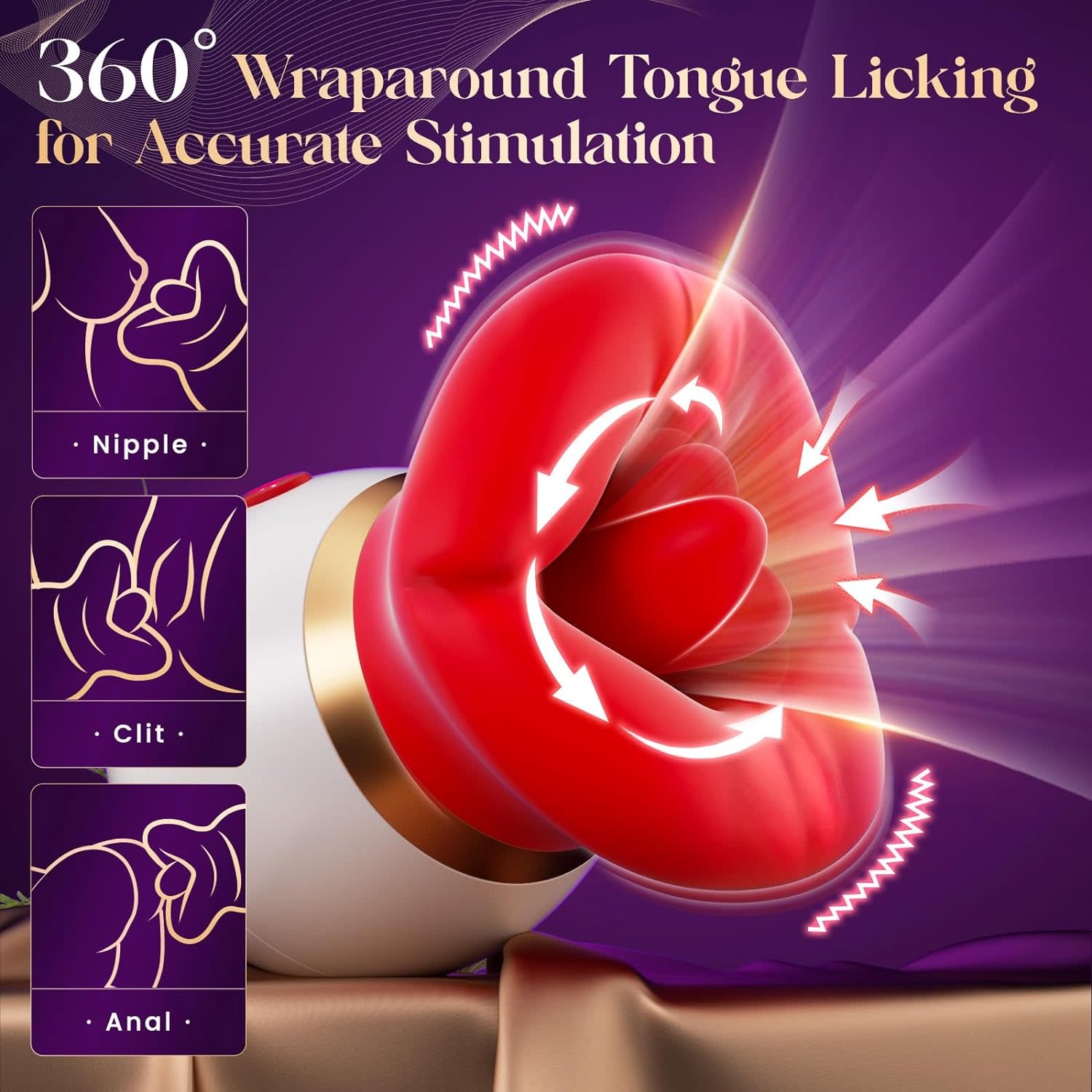 Adult Sex Toy - Mouth Shaped Sucking and Tongue Licking Vibrator for Woman