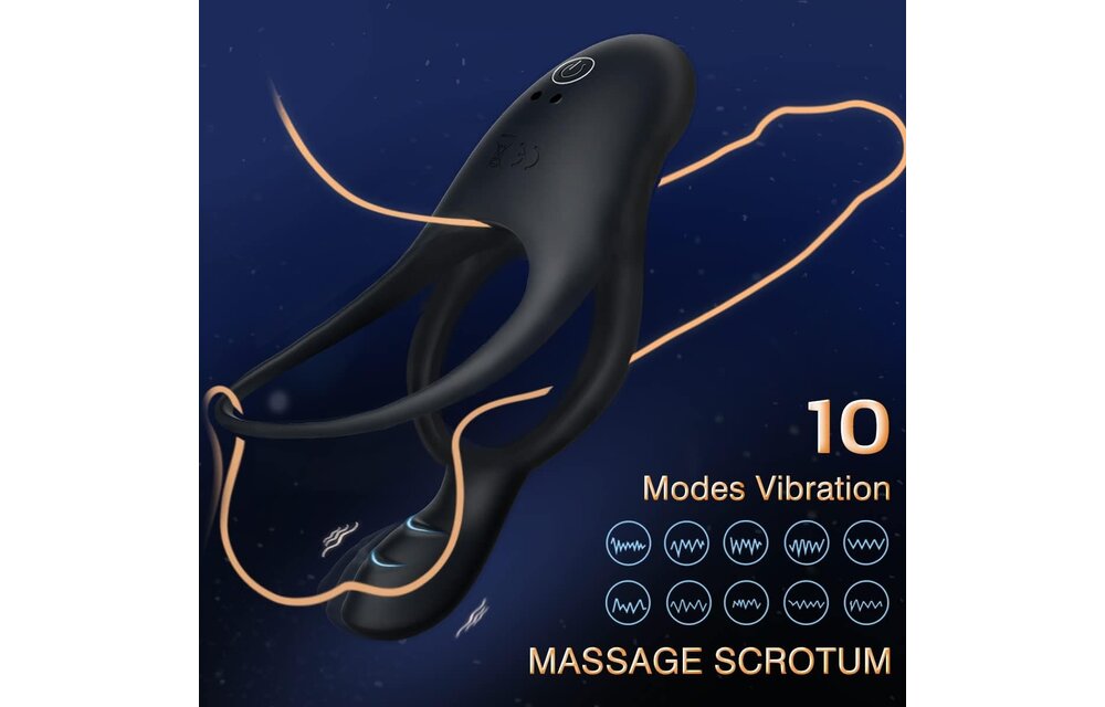 Adult Sex Toy - Vibrating Cock Ring Black