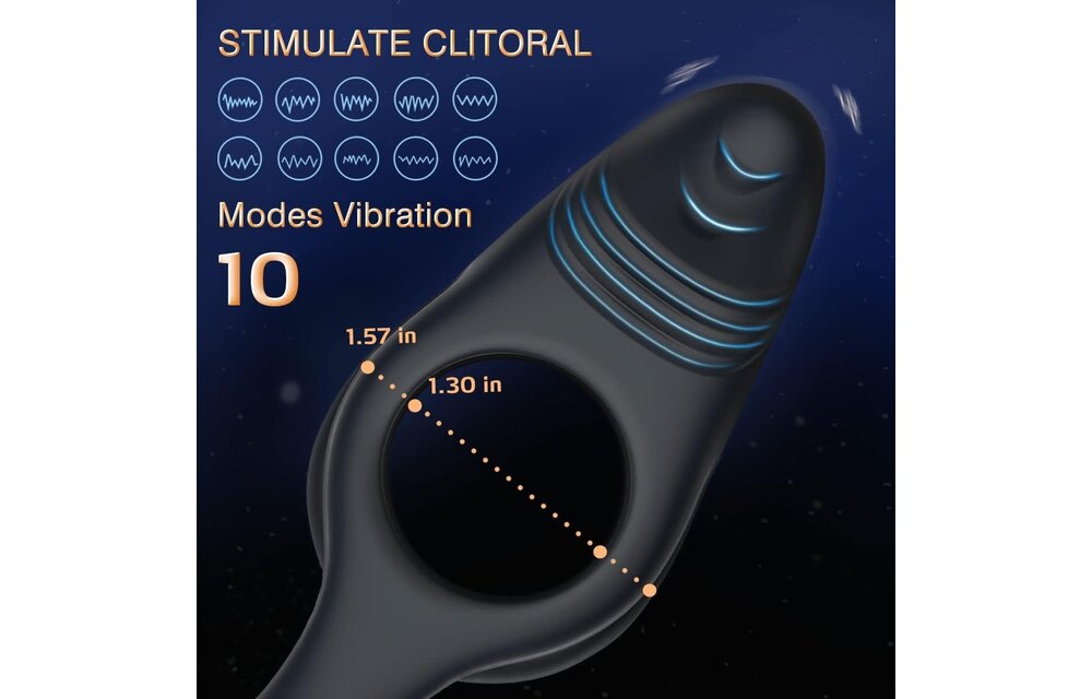 Adult Sex Toy - Vibrating Cock Ring Black