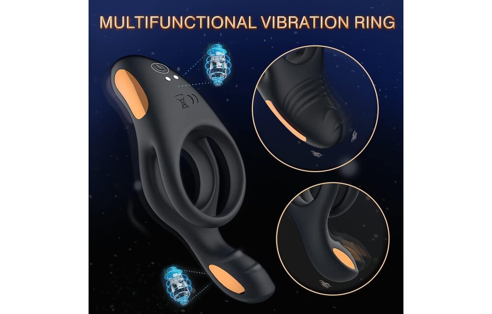 Adult Sex Toy - Vibrating Cock Ring Black
