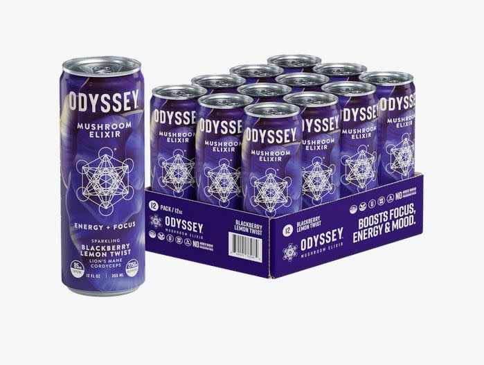 Odyssey - Sparkling Mushroom Elixir Caffeine 85mg 12oz