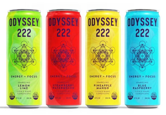 Odyssey - Sparkling Mushroom Elixir 222 Caffeine 222mg 12oz