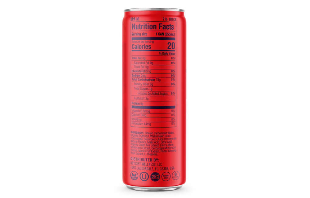 Odyssey - Sparkling Mushroom Elixir 222 Caffeine 222mg 12oz