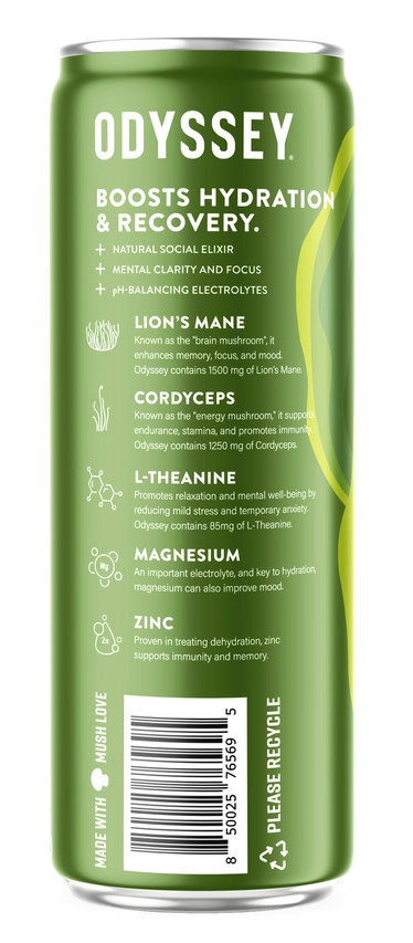 Odyssey - Sparkling Mushroom Elixir REVIVE Caffeine 0mg 12oz