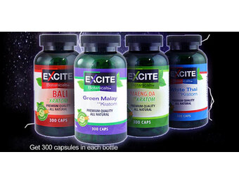Excite Botanicals - Kratom Capsule White Thai 500ct