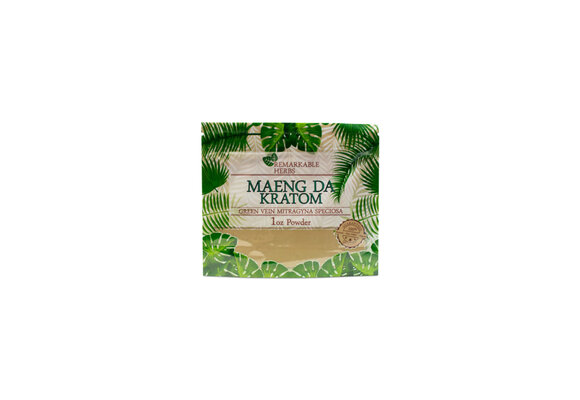 Remarkable Herbs - Kratom Powder Green Vein Maeng Da 1oz