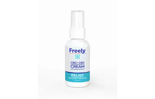 Freely - Broad Spectrum Relief Cream CBD + CBG w/ Cooling Menthol 2oz