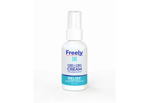 Freely - Broad Spectrum Relief Cream CBD + CBG w/ Cooling Menthol 2oz