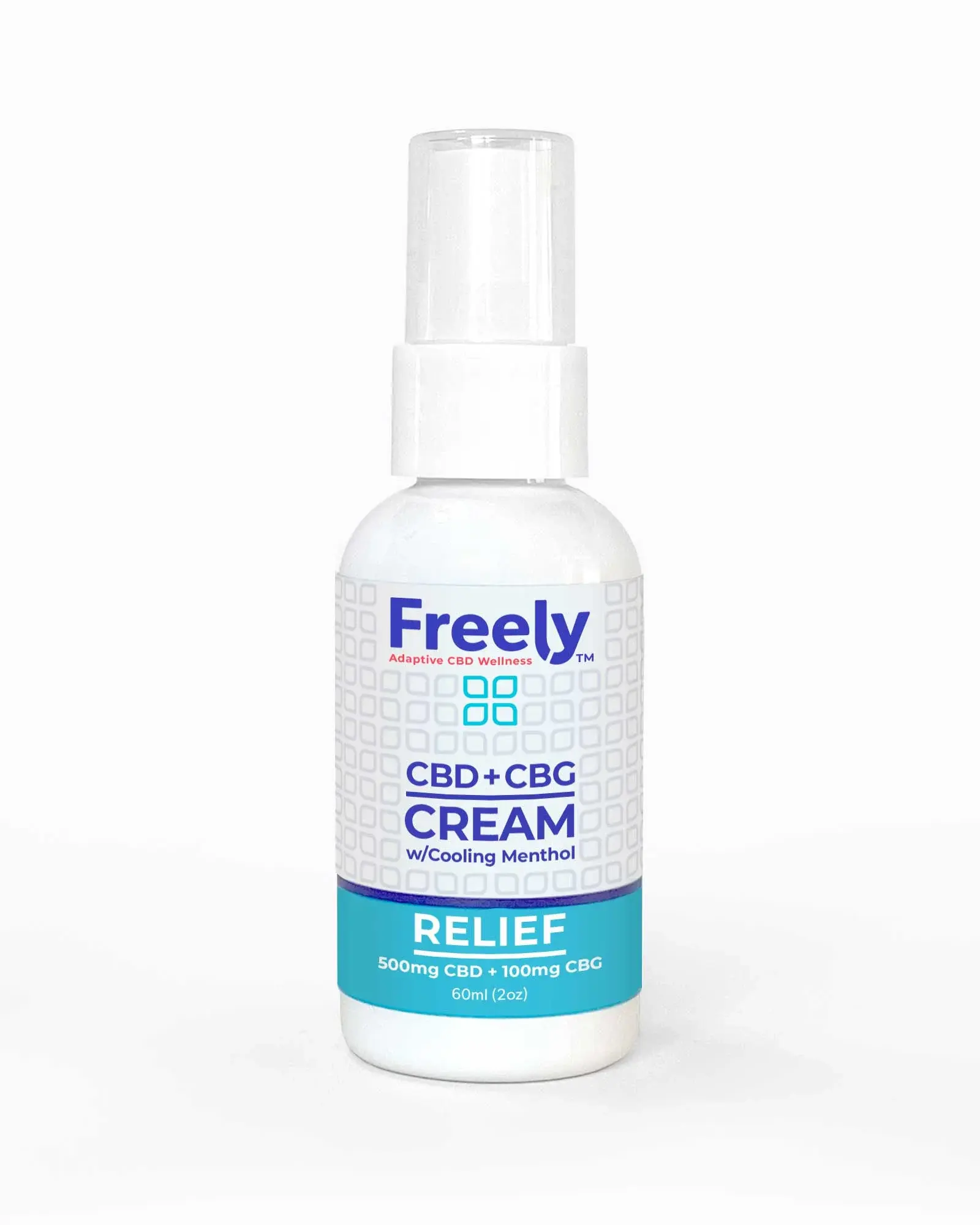Freely - Broad Spectrum Relief Cream CBD + CBG w/ Cooling Menthol 2oz
