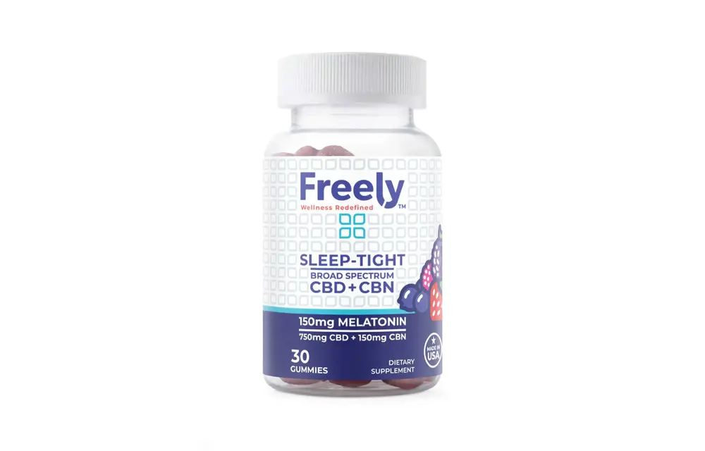Freely - Broad Spectrum Sleep-Tight CBD 750mg + CBN 150mg w/ Melatonin 150mg 30ct