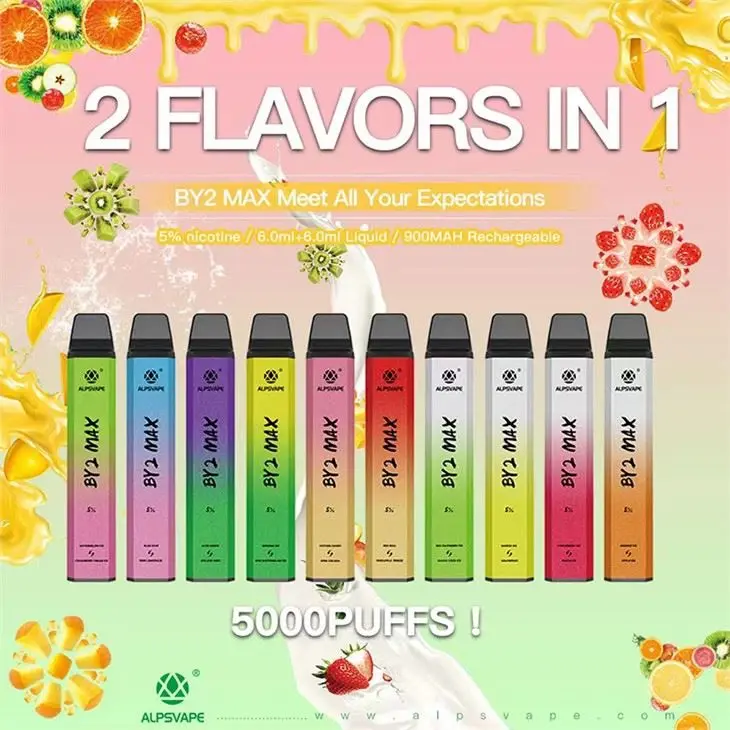 AlpsVape - Disposable Vape BY 2 MAX 2 in 1 Rechargeable 5000 Puffs