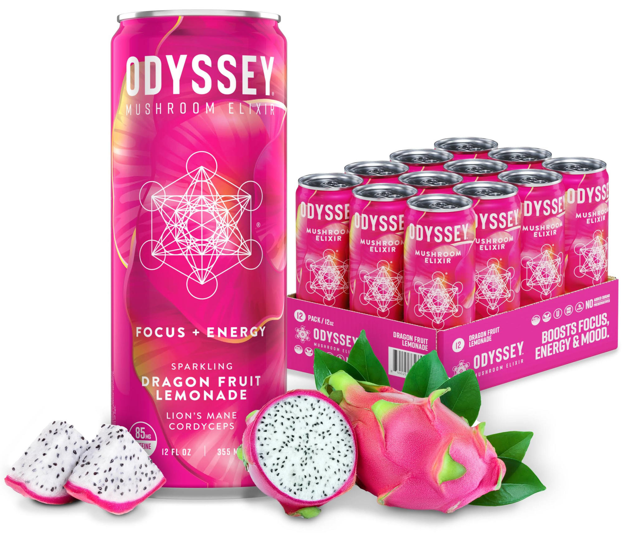 Odyssey - Sparkling Mushroom Elixir REVIVE Caffeine 0mg 12oz