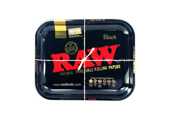 Raw - Rolling Tray Black (Large)
