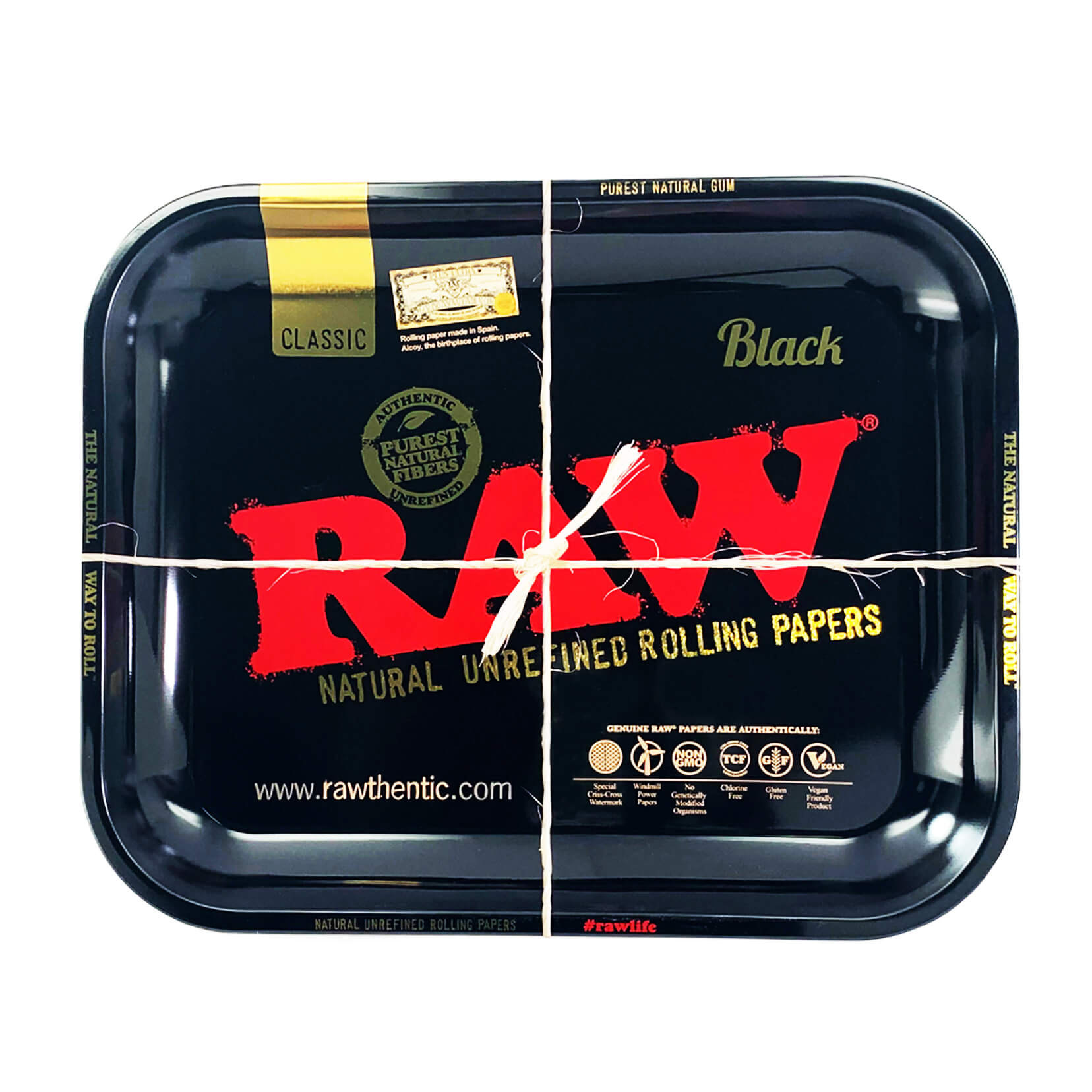 Raw - Rolling Tray Black (Large)