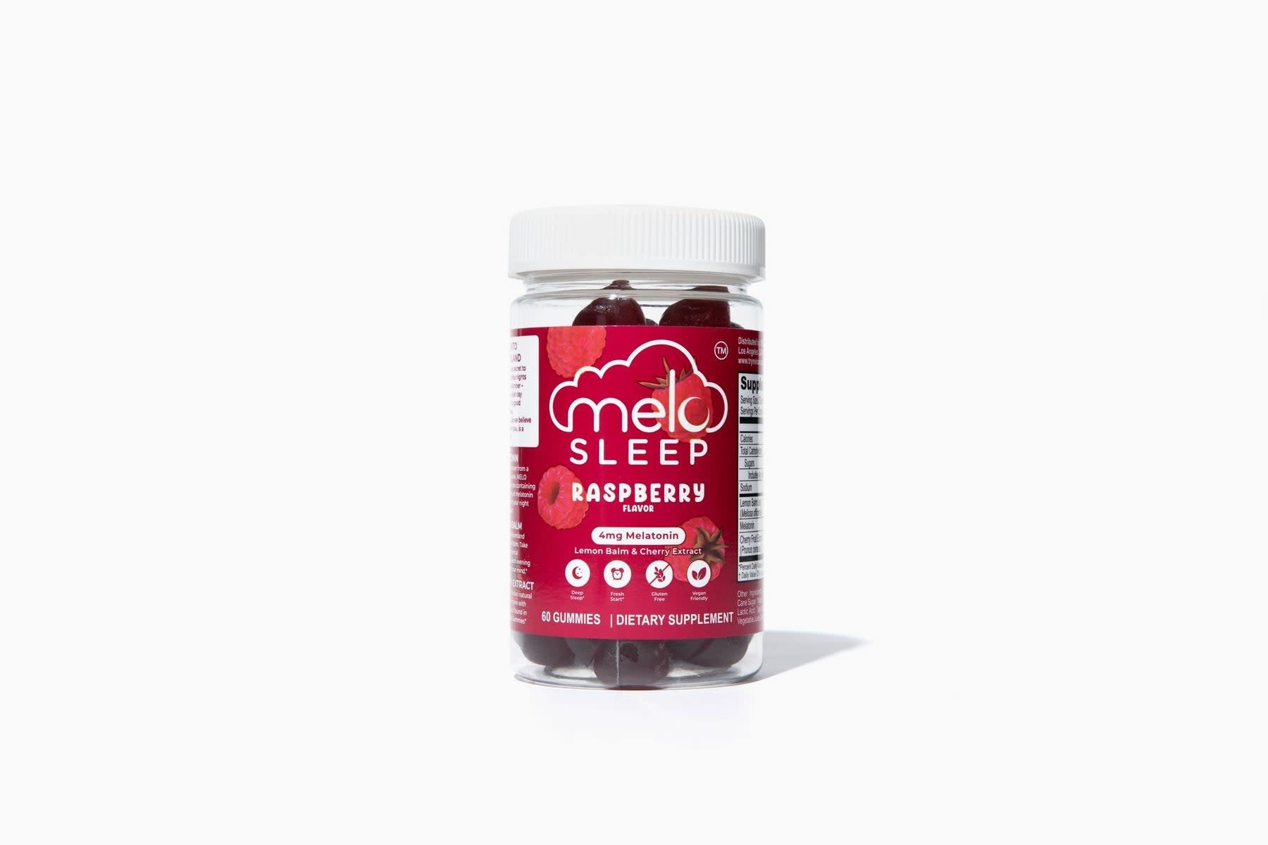Melo - Melatonin Sleep Gummies Raspberry 4mg 60ct