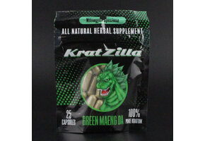Kratzilla - Kratom Capsule Green Maeng Da 25ct (Sample)