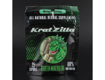 Kratzilla - Kratom Capsule Green Maeng Da 25ct (Sample)