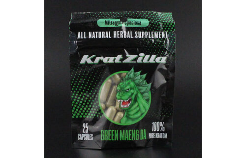 Kratzilla - Kratom Capsule Green Maeng Da 25ct (Sample)