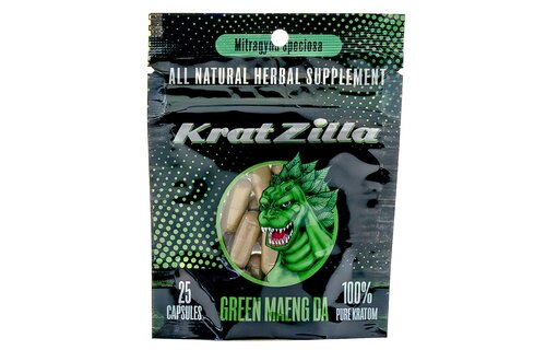 Kratzilla - Kratom Capsule Green Maeng Da 25ct (Sample)