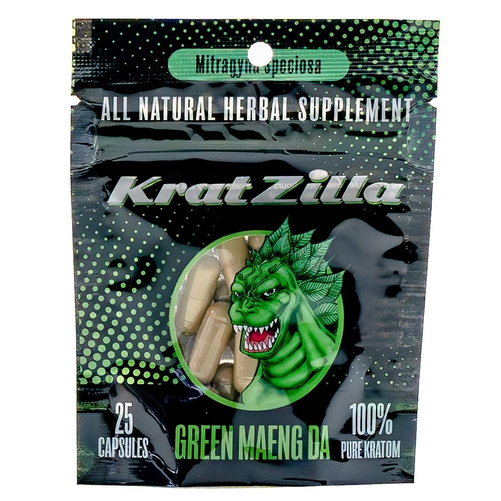 Kratzilla - Kratom Capsule Green Maeng Da 25ct (Sample)