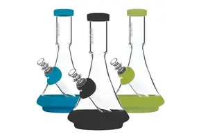 Grav - Water Pipe 8" Deco Beaker w/ Silicone Accents
